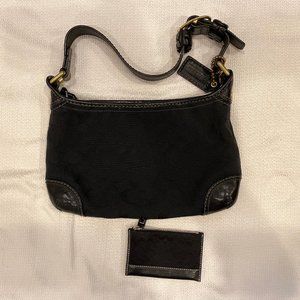 Black VGUC Coach Purse and Change Purse Set